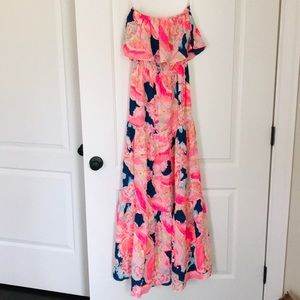 Indigo Queen Conch Caridee Casual Maxi Dress